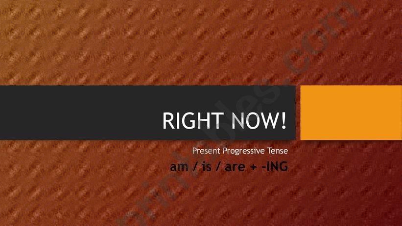 present progressive tense powerpoint