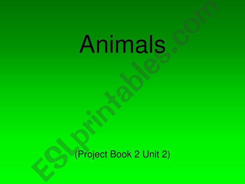Animals, A1 A2 fun game powerpoint