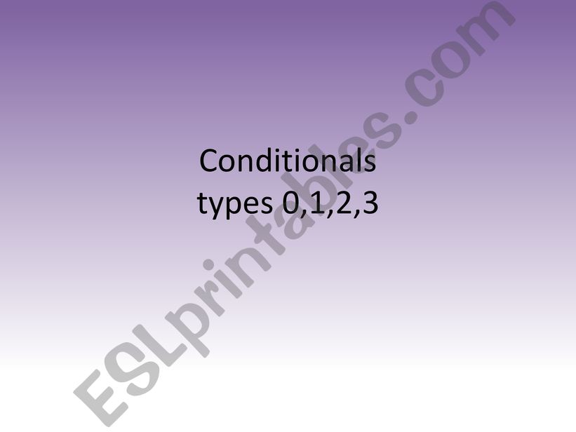 CONDITIONALS powerpoint