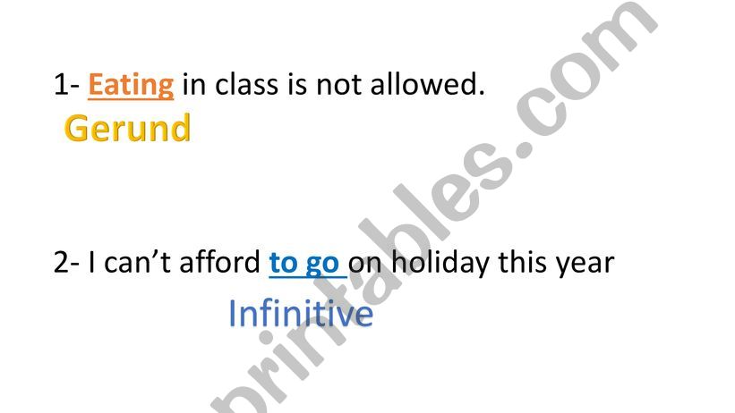 gerunds and infinitives powerpoint