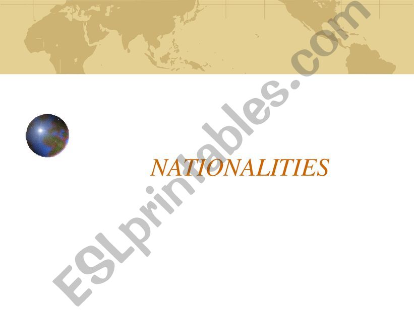 Nationalities - guessing powerpoint