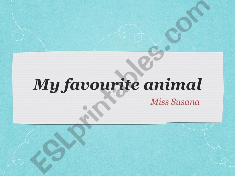 Animal description powerpoint