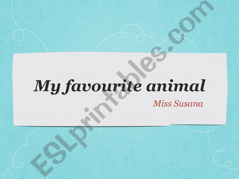 Animal description powerpoint