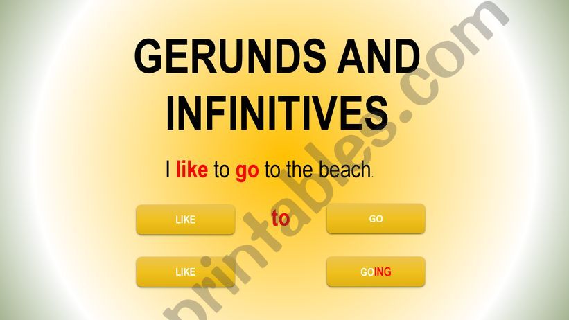 Gerunds and Infinitives powerpoint