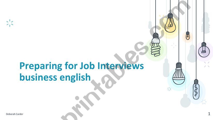 Preparing for job interviews powerpoint