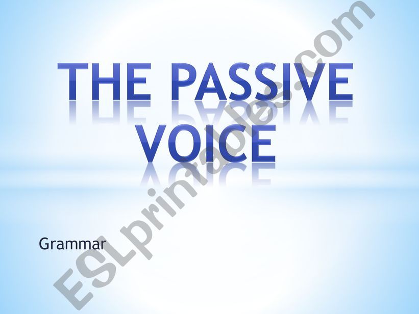 passive voice powerpoint