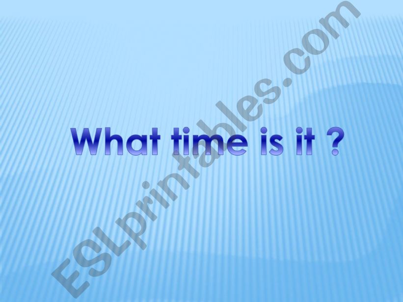 Telling the Time powerpoint