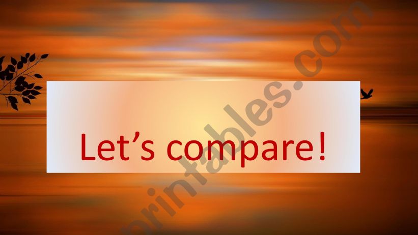 Let�s compare  powerpoint