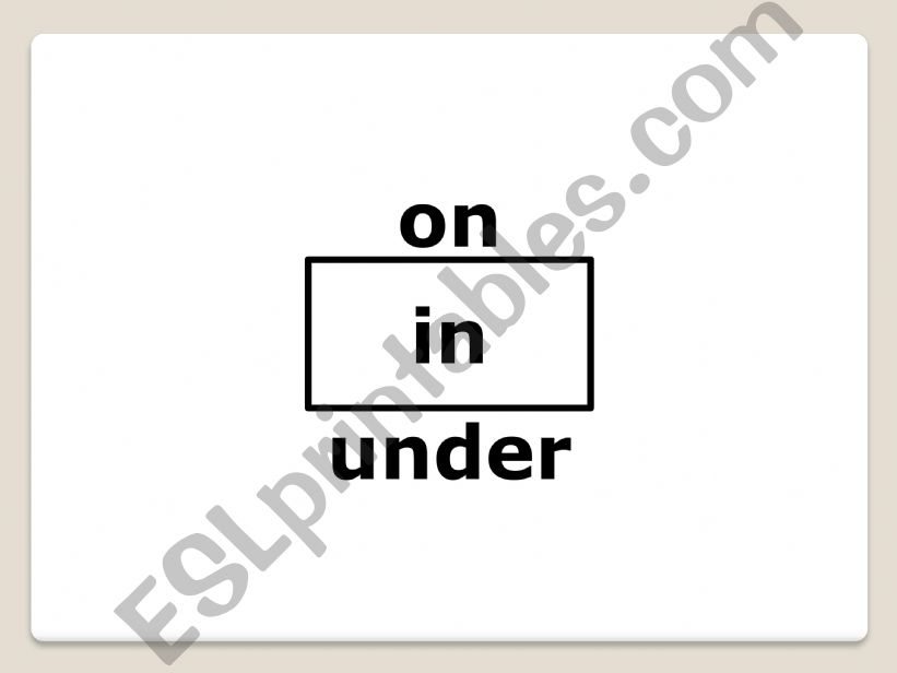 prepositions in on under powerpoint