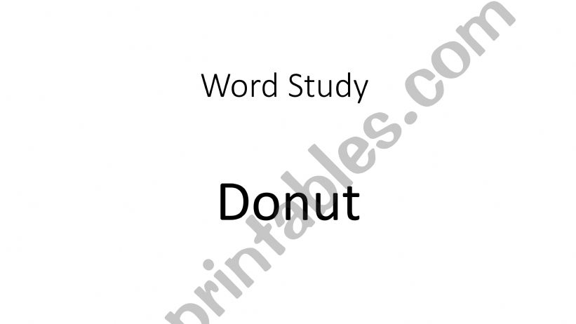 Ways to use the word Donut powerpoint