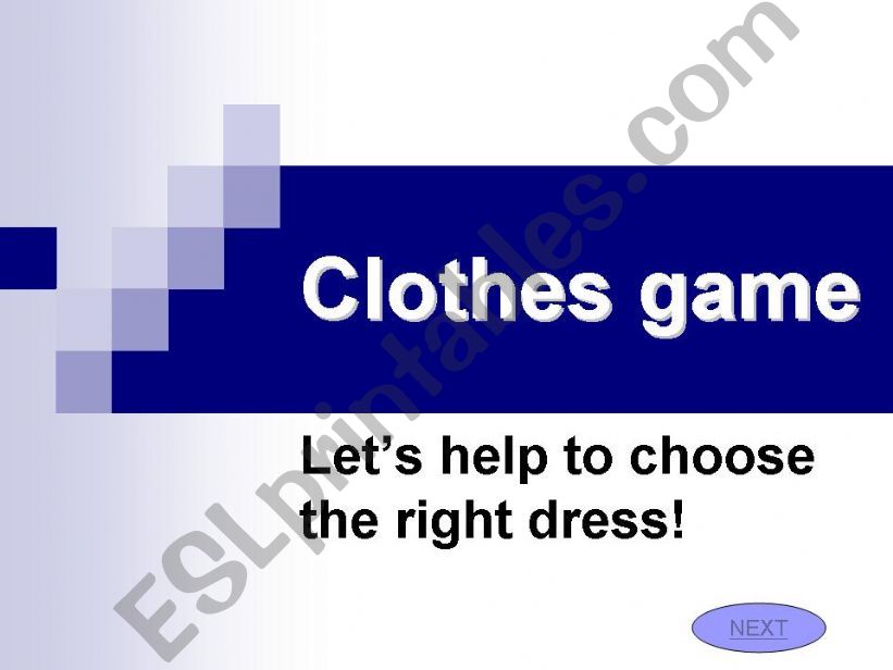 Clothes game powerpoint