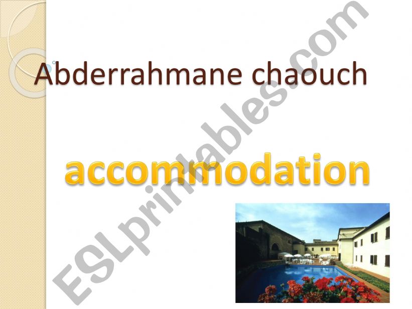 accommodation  powerpoint