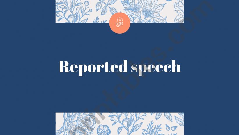 Reported Speech powerpoint