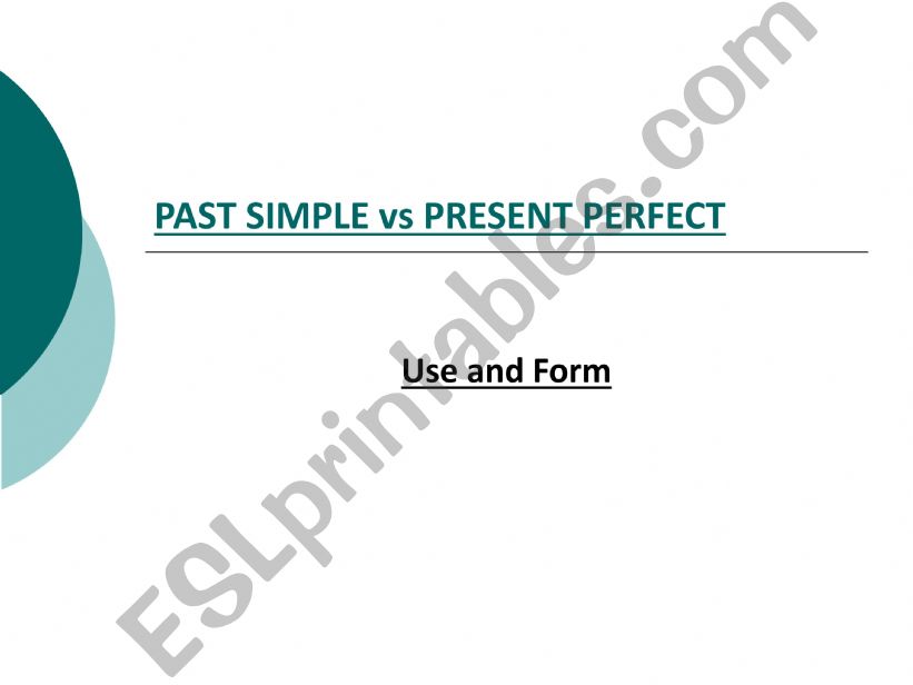 Past Simple vs Present Perfect