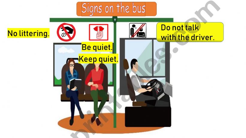 signs  on the bus powerpoint