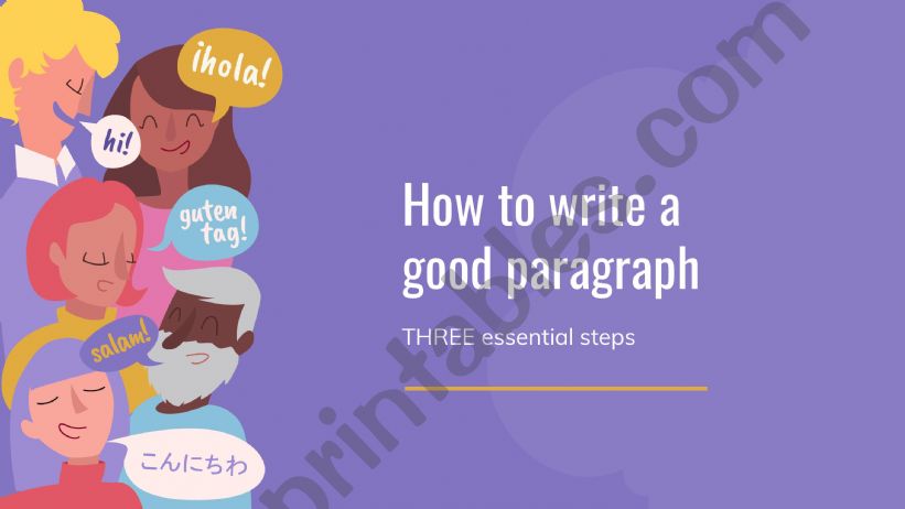 Writing a good paragraph powerpoint