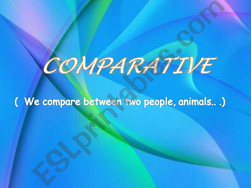 COMPARATIVES powerpoint