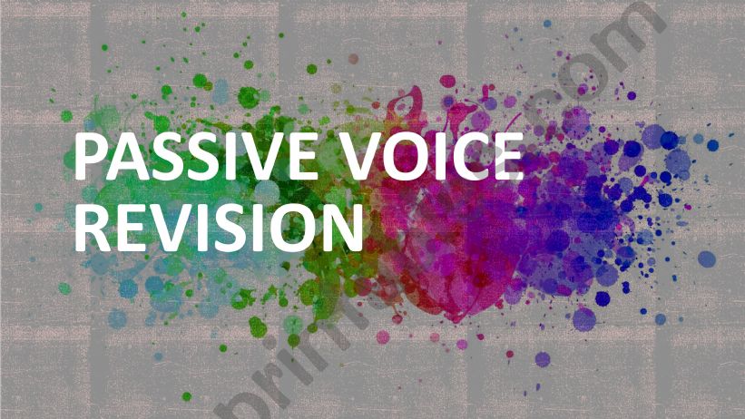 PASSIVE VOICE  powerpoint