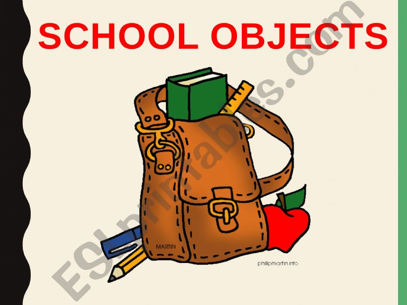 SCHOOL OBJECTS powerpoint