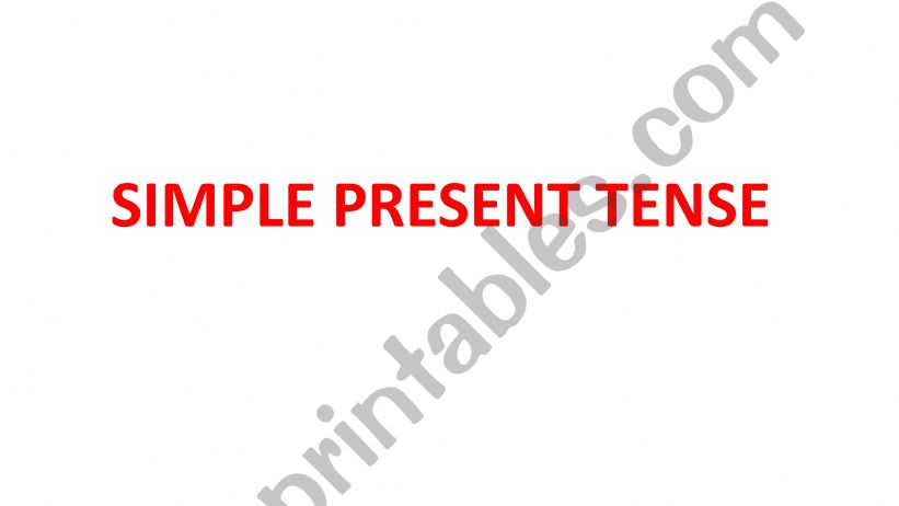 SIMPLE PRESENT VS PRESENT CONTINUOUS TENSE