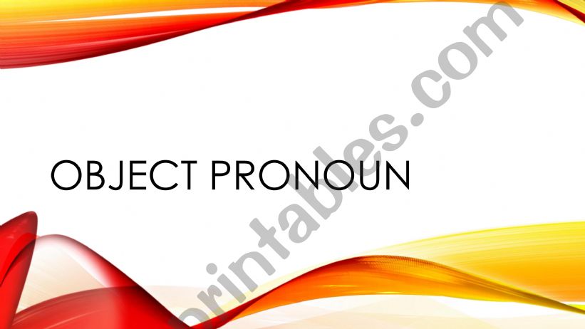 Object Pronouns powerpoint