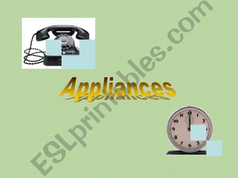 Animated Appliances powerpoint