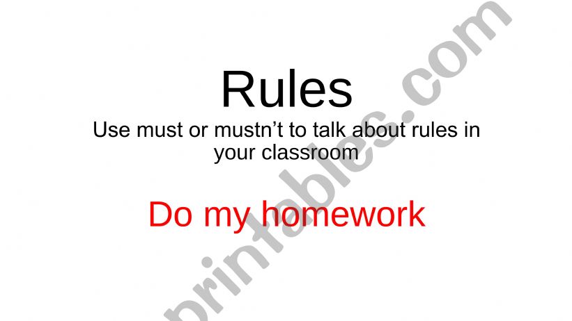 classroom rules powerpoint