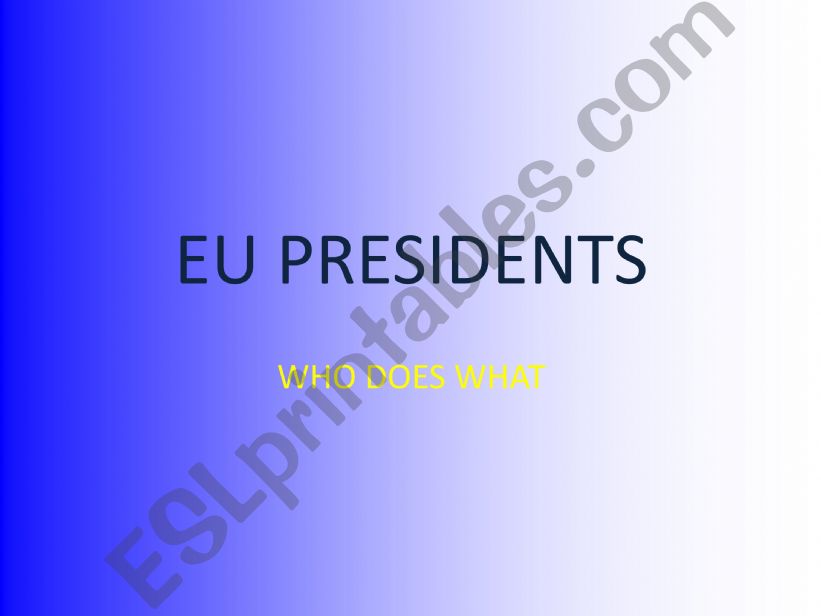 The EU powerpoint