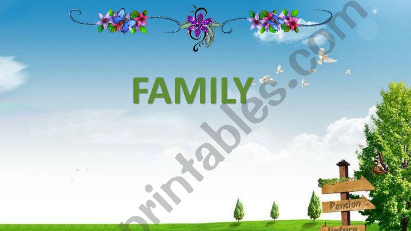 FAMILY-WORDS AND GRAMMAR 1 powerpoint