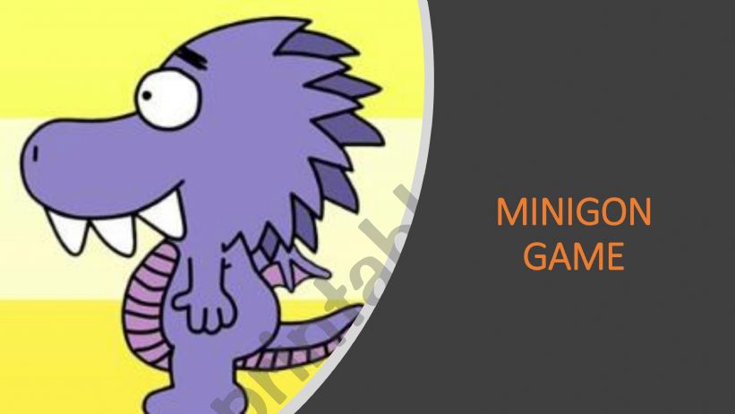MINIGON AND BODY PARTS GAME powerpoint