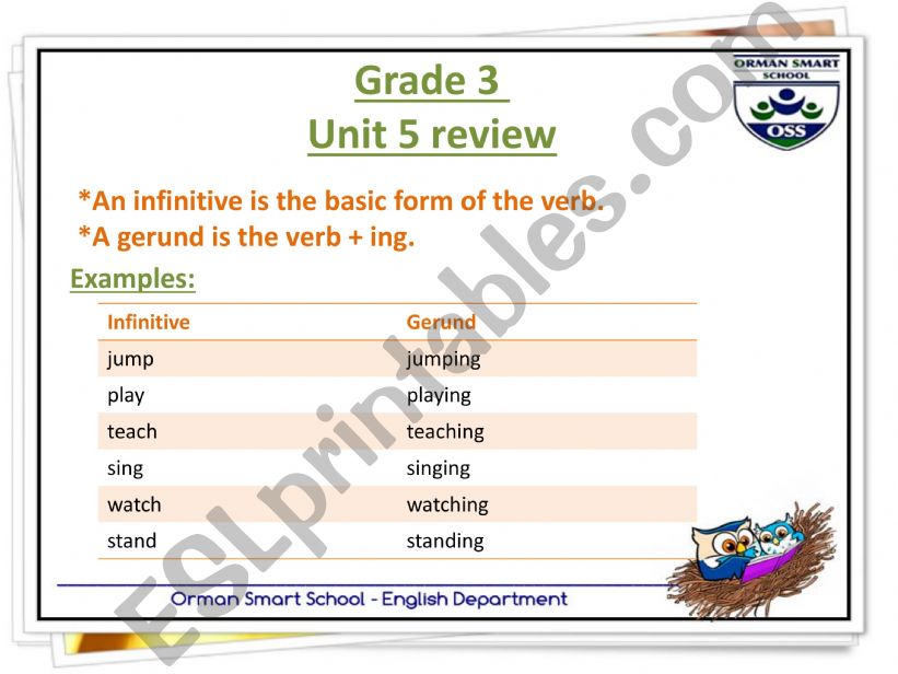 Gerunds so and because powerpoint