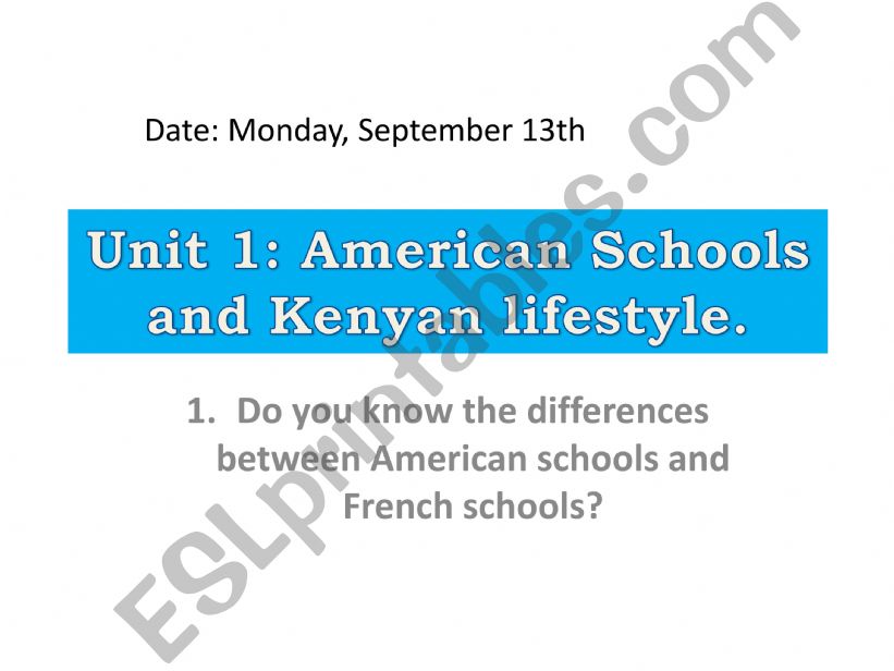 American schools powerpoint