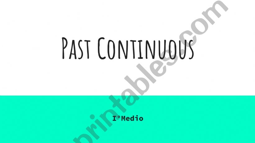 Past Continuous powerpoint