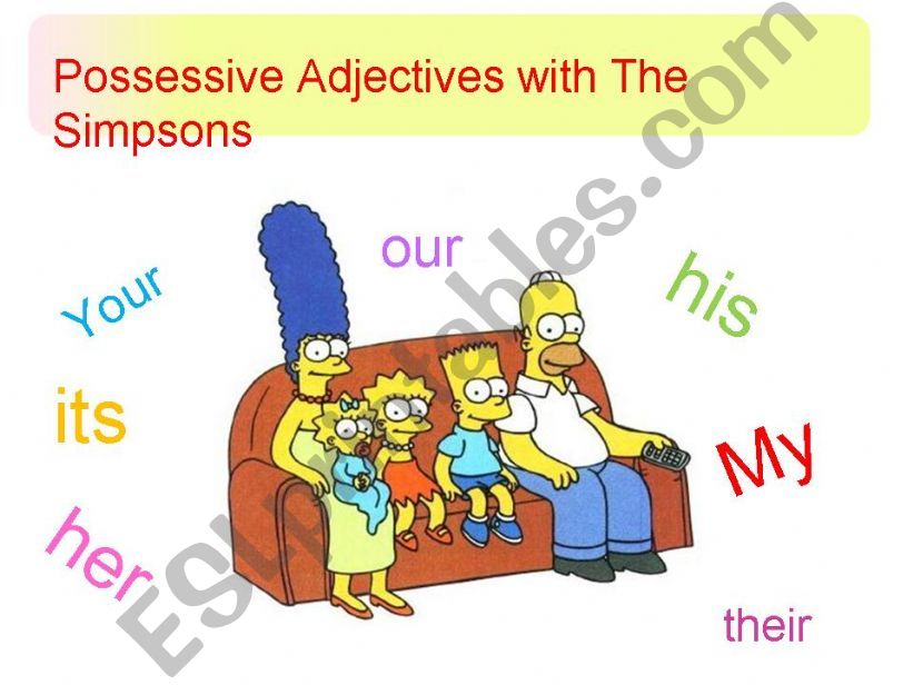 Possessive Adjectives with The Simpsons - part 1 out of 2