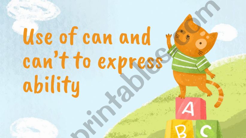 Use of can and can�t powerpoint