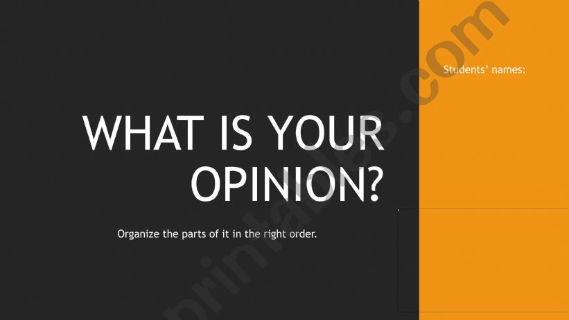 Opinion Essay powerpoint