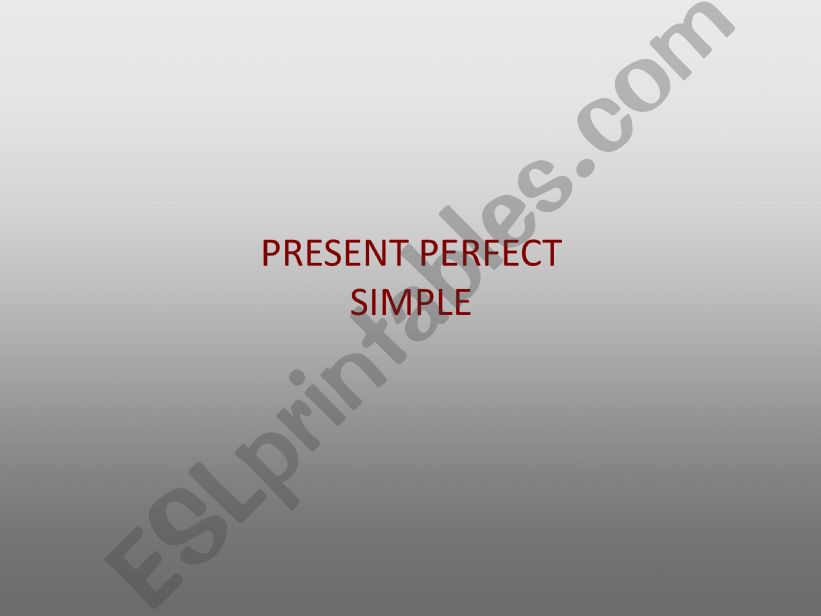 Present Perfect and Present Perfect continuous (presentation)