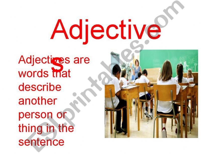 Adjectives (part1) powerpoint