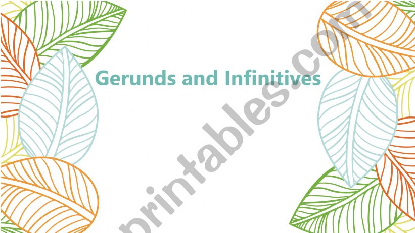 Gerund and Infinitives powerpoint
