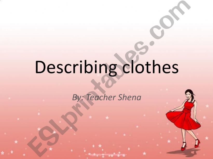 Describing Clothes powerpoint