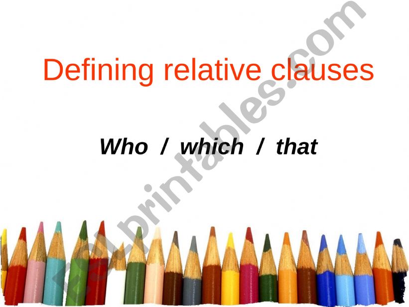 relative clauses powerpoint