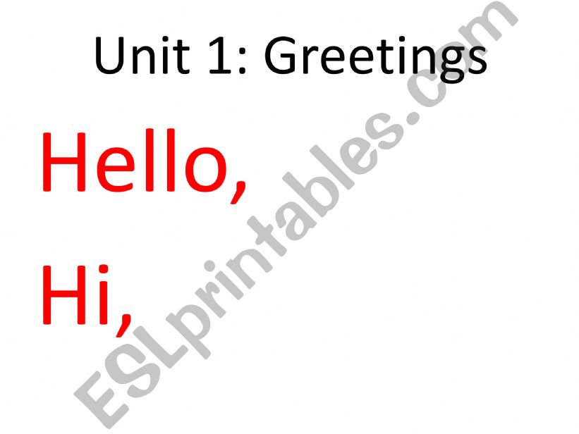 Greetings powerpoint