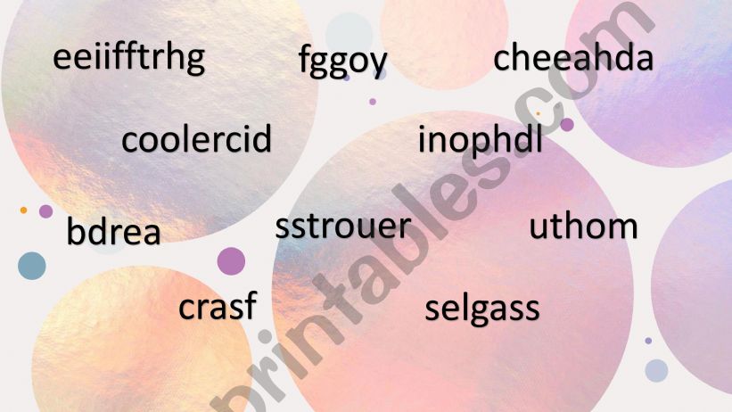 Anagrams powerpoint