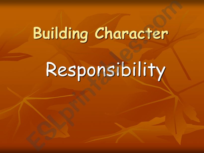 presentation about responsibility