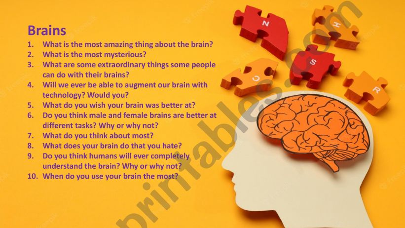 Brains (topic discussion) powerpoint