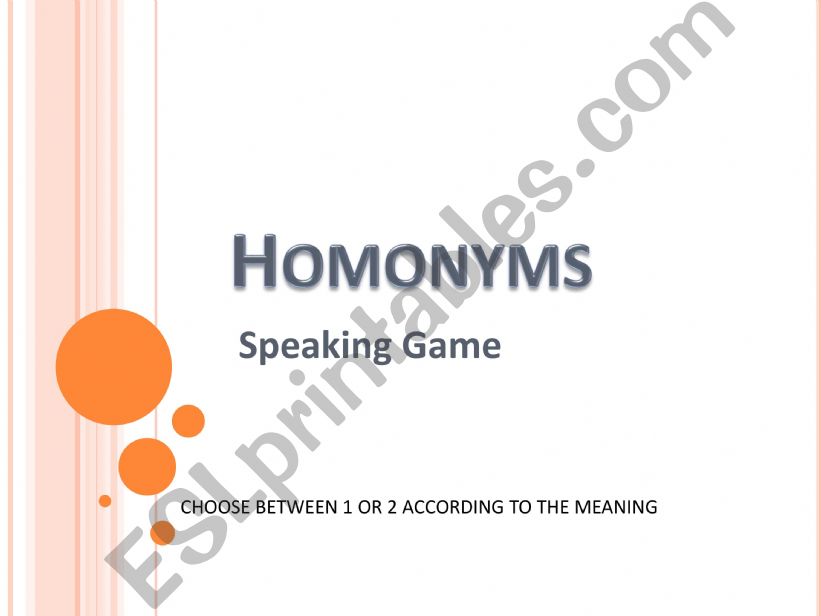 Homonyms powerpoint