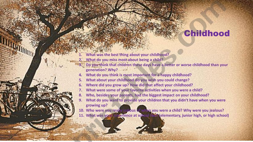 childhood (topic discussion) powerpoint