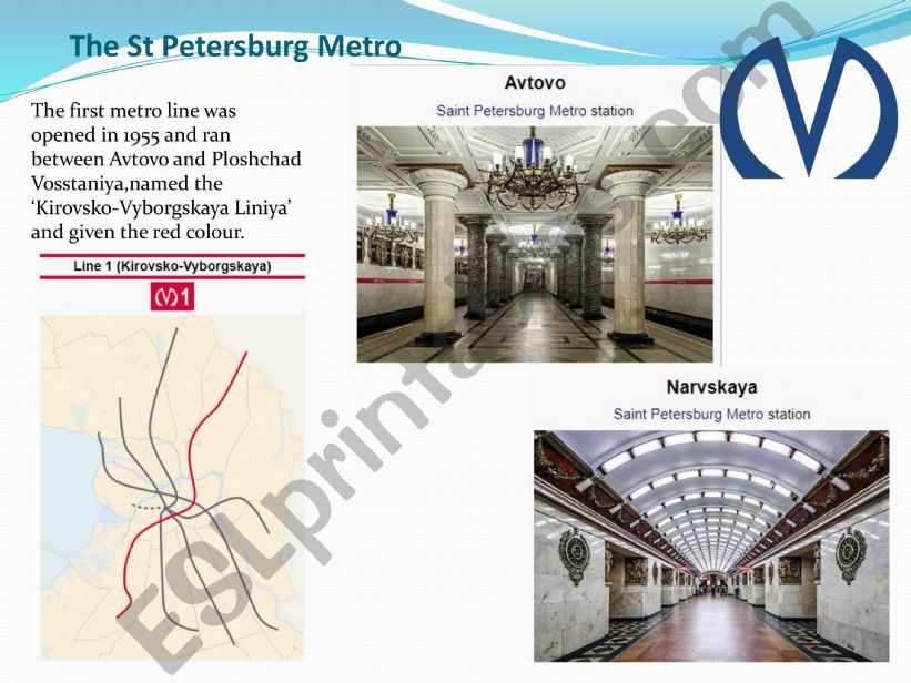 The St Pertersburg  Metro powerpoint