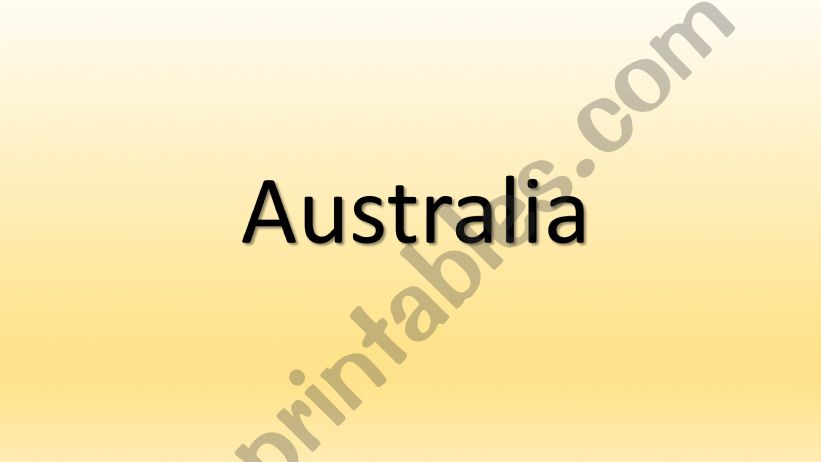 Australia powerpoint