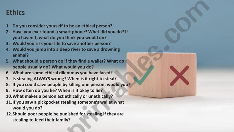 ethics (topic discussion) powerpoint